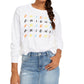 Love Tribe Juniors' Friends Long-Sleeved Graphic T-Shirt White Size Medium
