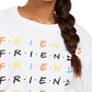 Love Tribe Juniors' Friends Long-Sleeved Graphic T-Shirt White Size Medium