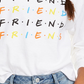 Love Tribe Juniors' Friends Long-Sleeved Graphic T-Shirt White Size Medium