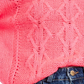 Hooked Up By Iot Junior's Cable Knit Sweater Bright Pink Size X-Small