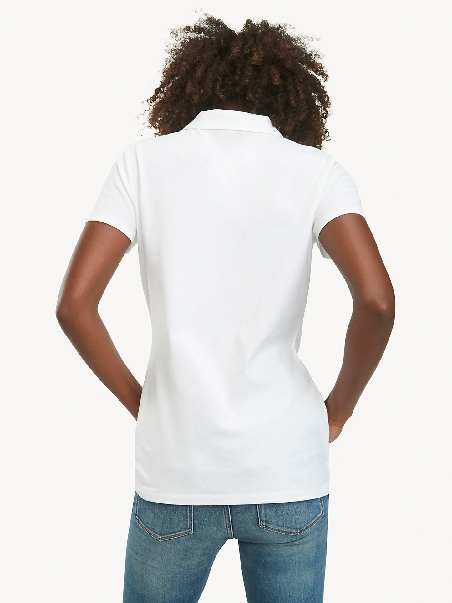 Tommy Hilfiger Women's Core Polo Shirt White Size XX-Large