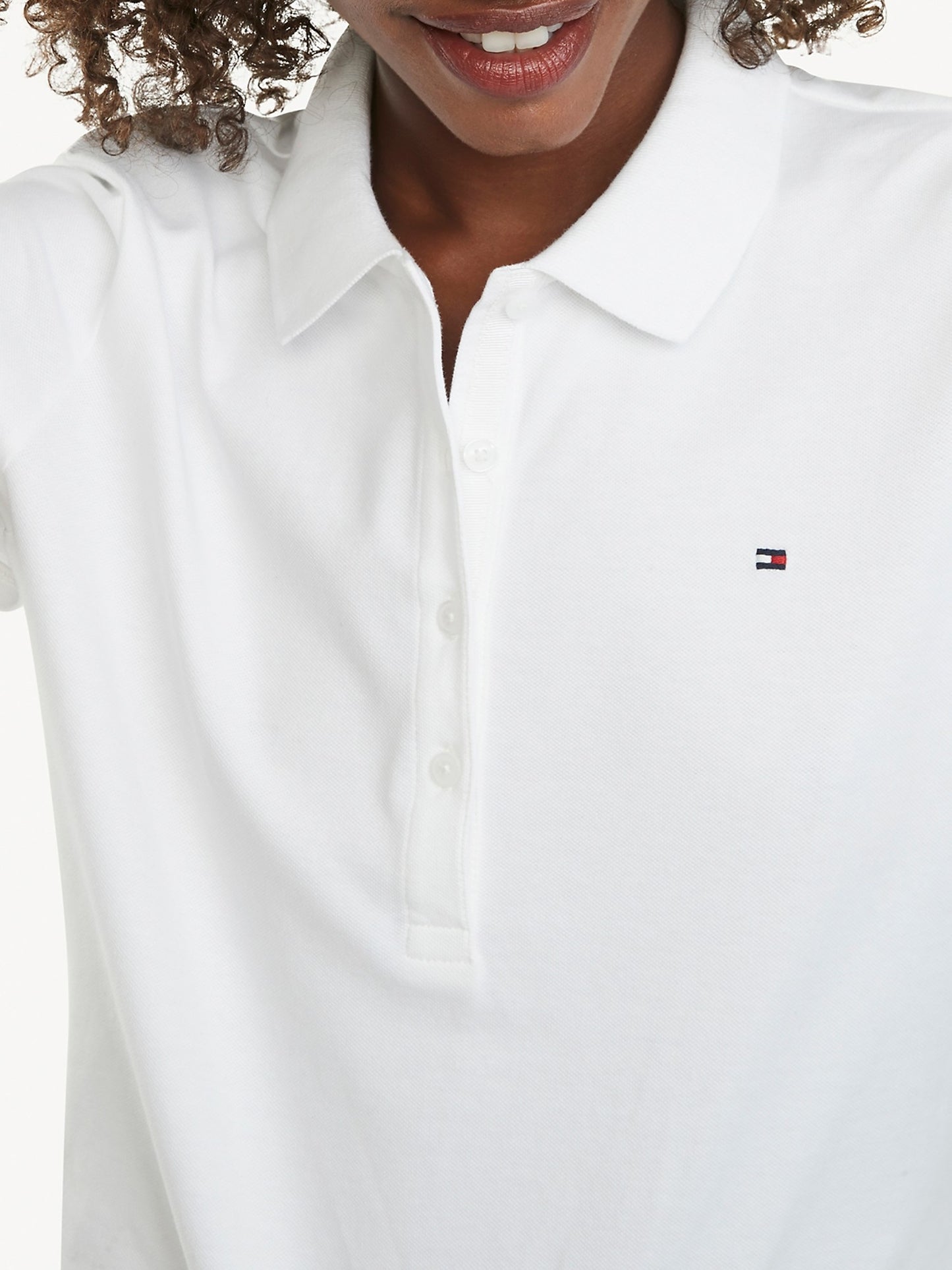 Tommy Hilfiger Women's Core Polo Shirt White Size XX-Large