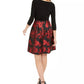 Jessica Howard Women's Pleated-Skirt Fit & Flare Dress Charcoal Size 16