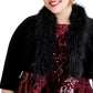 Jessica Howard Women's Plus Velvet Shrug Jacket Black Size X-Large