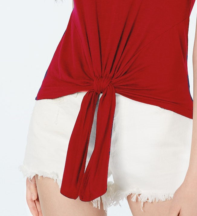 Crave Fame Juniors' Lace-Back Top Red Size Large