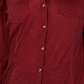 Crave Fame Juniors' Roll-Sleeve Button-Front Shirt Red Size Extra Small
