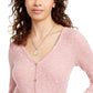 Crave Fame Juniors' Cozy Rib-Knit Top Pink Size Small