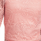 Crave Fame Juniors' Lace Mock-Neck Top Med Pink Size Small