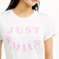 Love Tribe Junior's Just Smile T-Shirt White Size X-Large
