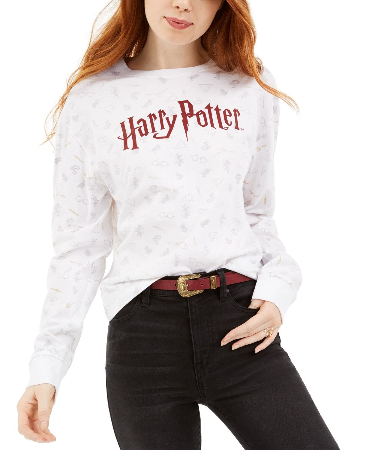 Warner Brothers Juniors' Harry Potter Graphic T-Shirt White Size Medium