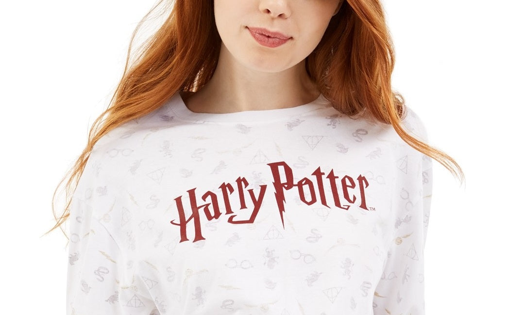 Warner Brothers Juniors' Harry Potter Graphic T-Shirt White Size Medium