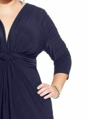Love Squared Women's Trendy Plus Size Sleeveless Knotted Maxi Dress Cobalt Size 1X