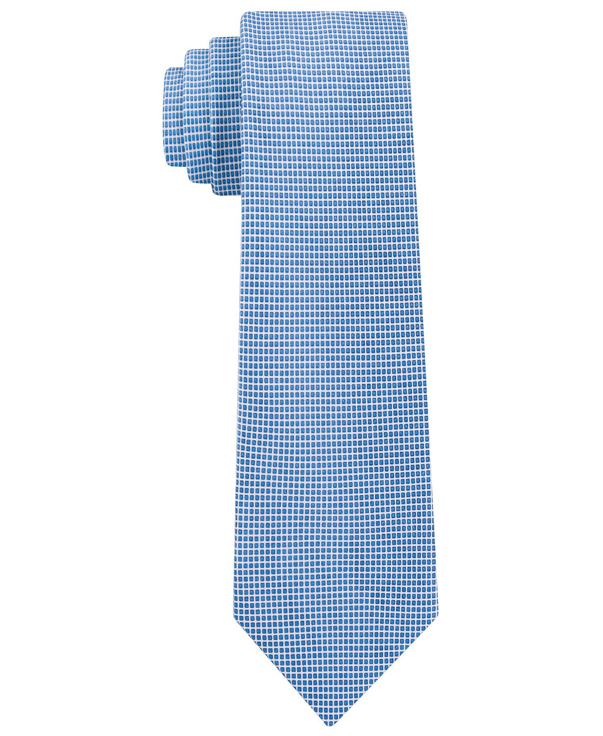 Calvin Klein Men's Micro Squares Skinny Silk Tie Navy Size Regular