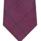 Calvin Klein Men's Slim Knit Plaid Silk Tie Maroon Size Regular