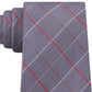 Calvin Klein Men's Holly Slim Check Silk Tie Gray Size Regular