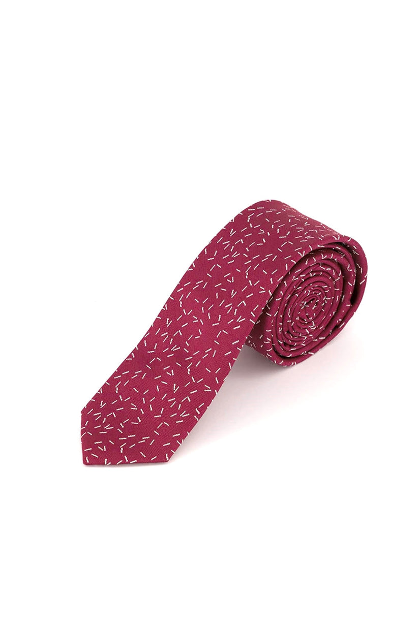 Calvin Klein Men's Skinny Scattered Dashes Tie Red One Size