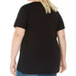 Modern Lux Women's Trendy Plus Size Mischief Managed Graphic-Print T-Shirt Black Size 2X