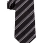 Kenneth Cole Reaction Men's Veloutine Stripe Tie Black Size Regular