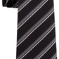 Kenneth Cole Reaction Men's Veloutine Stripe Tie Black Size Regular