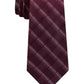 Kenneth Cole Reaction Men's Adam Slim Check Tie Dark Red Size Regular