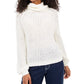 Planet Gold Juniors' Cowl-Neck Sweater Egret Size Extra Small