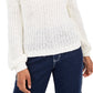 Planet Gold Juniors' Cowl-Neck Sweater White Size Medium
