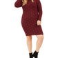 Derek Heart Women's Trendy Plus Studded Sweater Dress Red Size X-Large