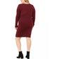 Derek Heart Women's Trendy Plus Studded Sweater Dress Red Size X-Large