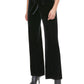 Calvin Klein Women's Velvet Wide-Leg Pull-On Pants Black Size Large