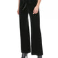 Calvin Klein Women's Velvet Wide Leg Pull On Pants Black Size Medium