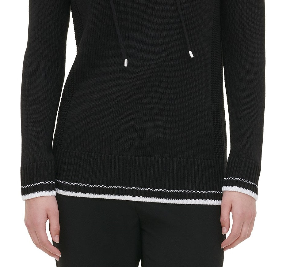 Calvin Klein Women's Lace-Up Sweater Black Size Small