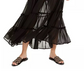 The Weekend Brand Women's Senorita Ruffle Trim Maxi Dress Black Size Large