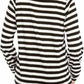 Michael Kors Women's Striped Long-Sleeve Top Gold White Size Medium