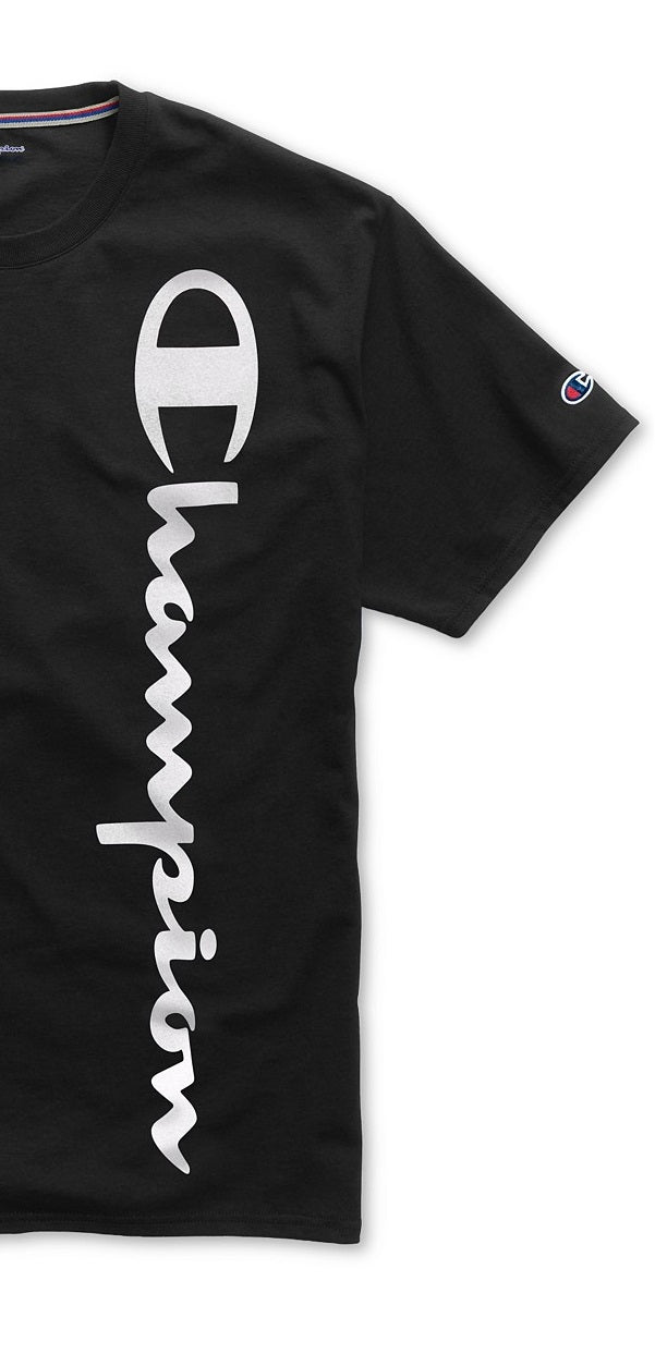 Champion Men's Cotton Pajama T-Shirt Black Size Large