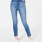 Tinseltown Juniors' Animal-Print Side-Stripe Skinny Jeans Blue Size 1