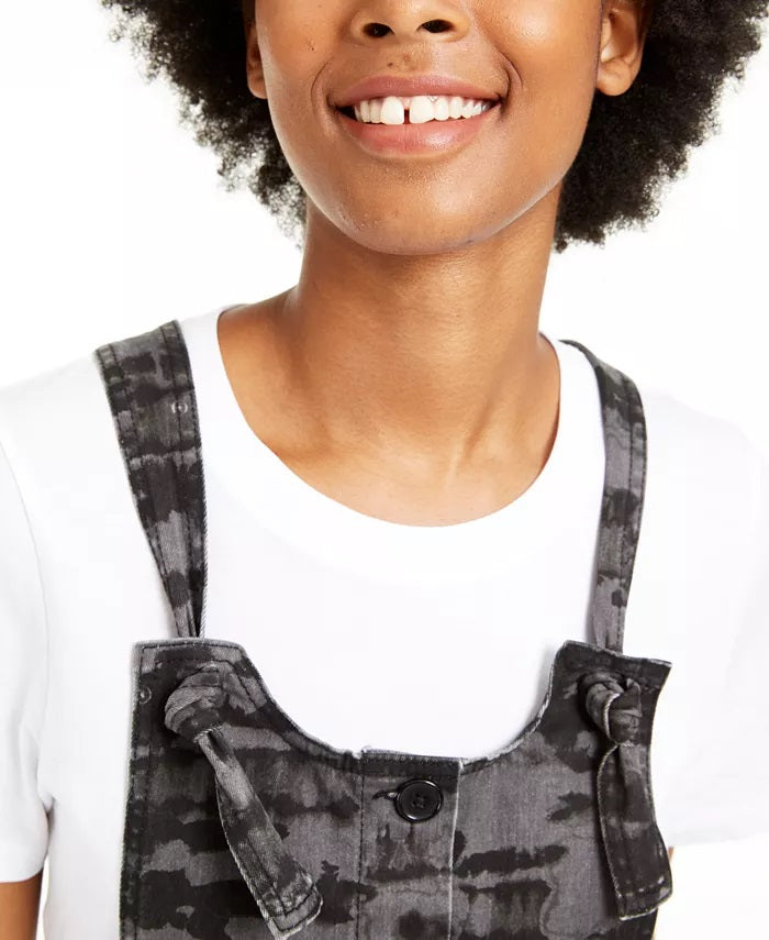 Tinseltown Juniors' Knotted Skirtall Black Size Large
