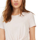 Love Fire Juniors' Metallic Twist-Front Top Pink Size Extra Small