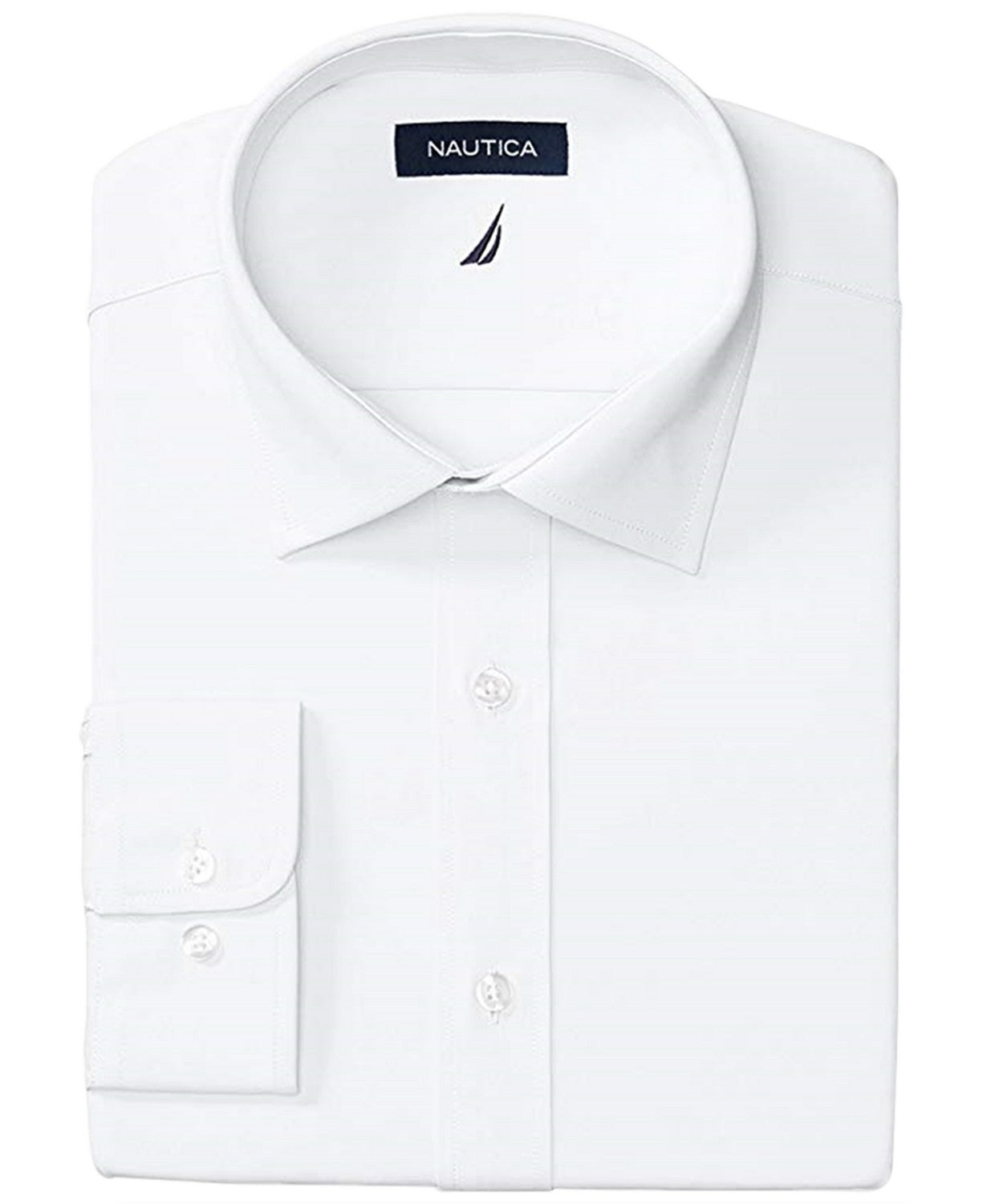 Nautica Men's Classic-Fit Comfort Stretch Dress Shirt White Size 15x32-33