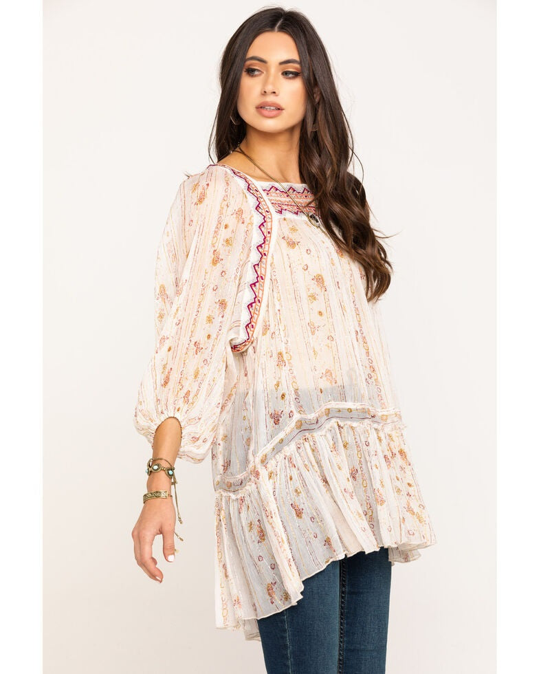 Free People Women's Dance Magic Tunic White Size Large