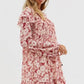 Free People Women's These Dreams Long Sleeve Mini Dress Red Size Medium