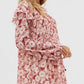 Free People Women's These Dreams Long Sleeve Mini Dress Red Size Medium