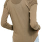 Free People Women's Military Mix Henley  Green Size Extra Small
