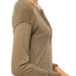 Free People Women's Military Mix Henley  Green Size Extra Small