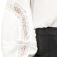 Free People Women's Emma Balloon-Sleeve Blouse Natural Size Large