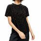 Free People Women's Short Sleeve Jewel Neck Top Black Size Large