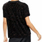 Free People Women's Short Sleeve Jewel Neck Top Black Size Large