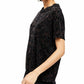 Free People Women's Short Sleeve Jewel Neck Top Black Size Large
