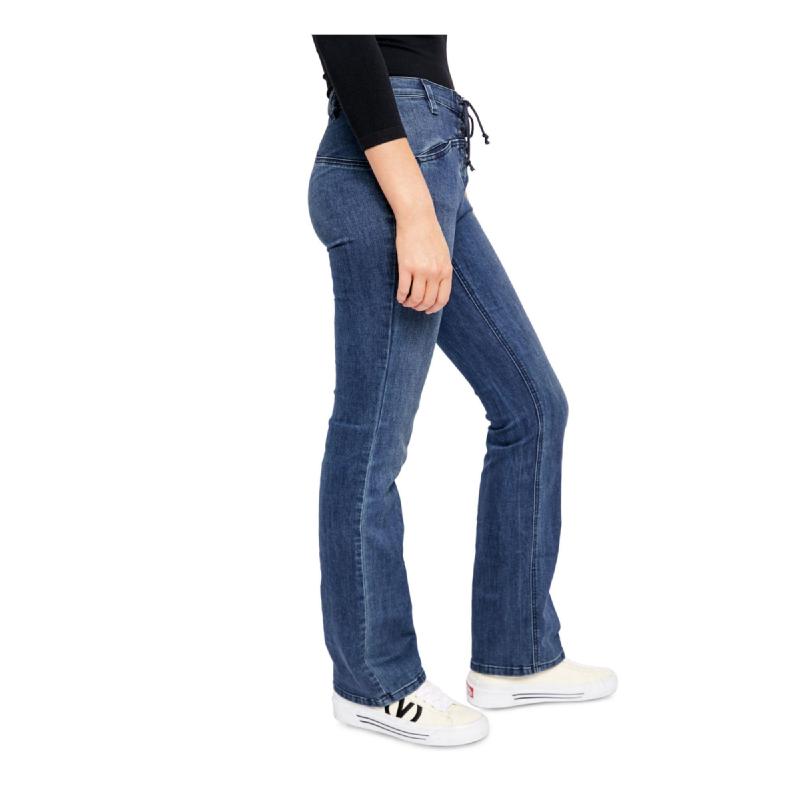 Free People Women's Eva Lace-Up Bootcut Jeans Blue Size 25