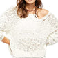 Free People Women's Sunday Shore Cotton Blend Sweater White Size Extra Small