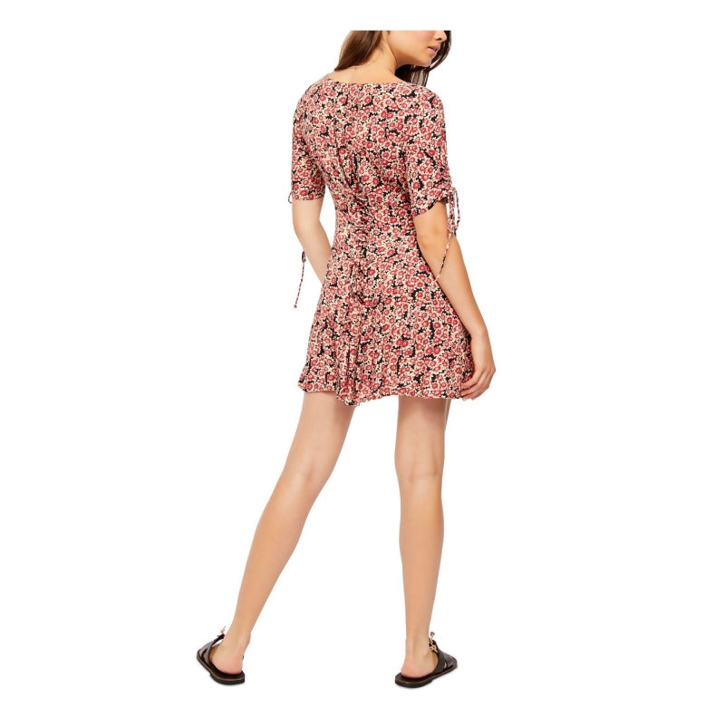 Free People Women's Lace-Up Minidress Black Size X-Small